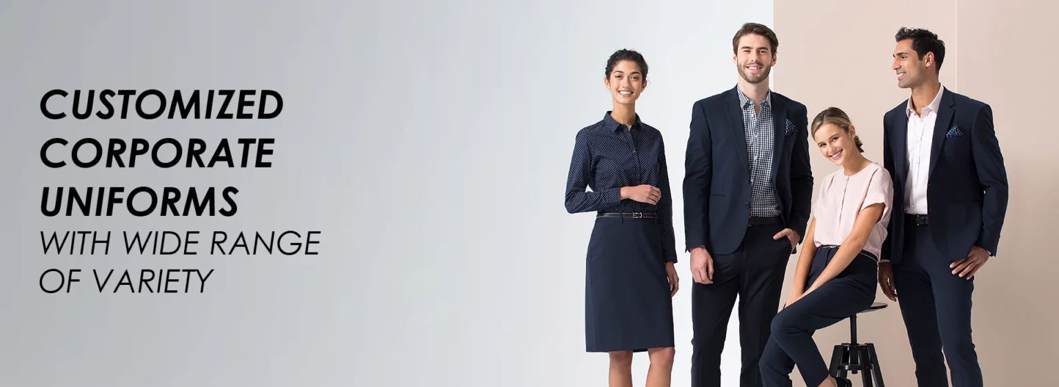 customize corporate uniforms supplier banner