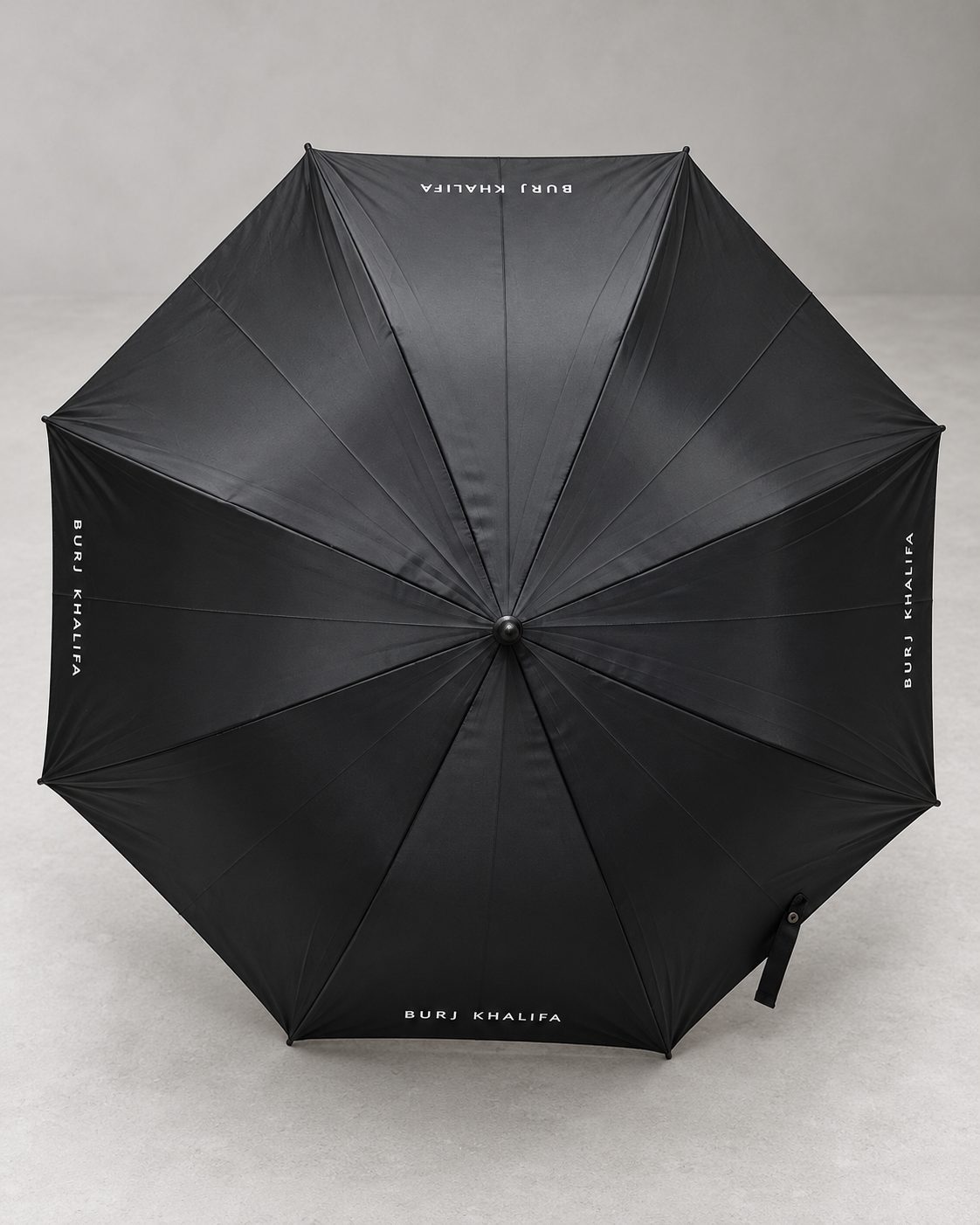 Branded guest umbrella produced by Milano Group