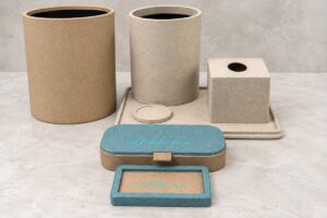 Stone-effect resin bathroom collection